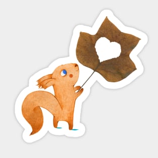 Squirrel love Sticker